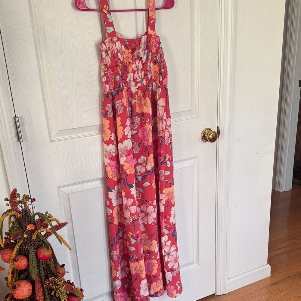 Monteau Pink Floral Maxi Dress - Picture 4 of 4